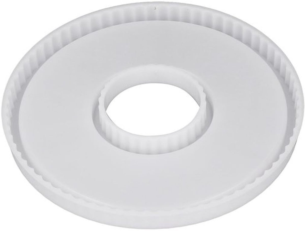 Silicone gietplaat 25 cm - gietvorm grafiet - antislip - decoratieve schotel - geschikt voor hars en beton - hoogte 2 cm