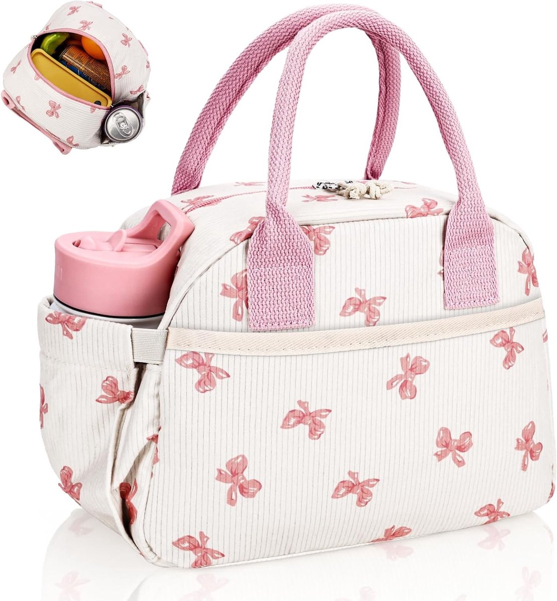 Grote geïsoleerde lunchtas voor school en werk, opvouwbare koeltas voor picknick en maaltijden, 10 liter capaciteit