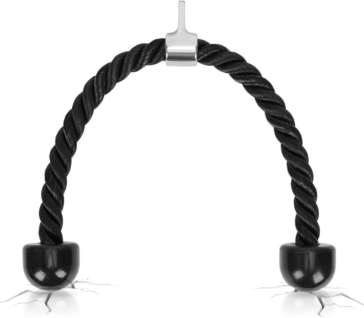 Tricepstouw 70 cm voor effectieve pull down training, nylon fitness kabelgreep met dubbele greep voor triceps workout en krachtstation accessoires