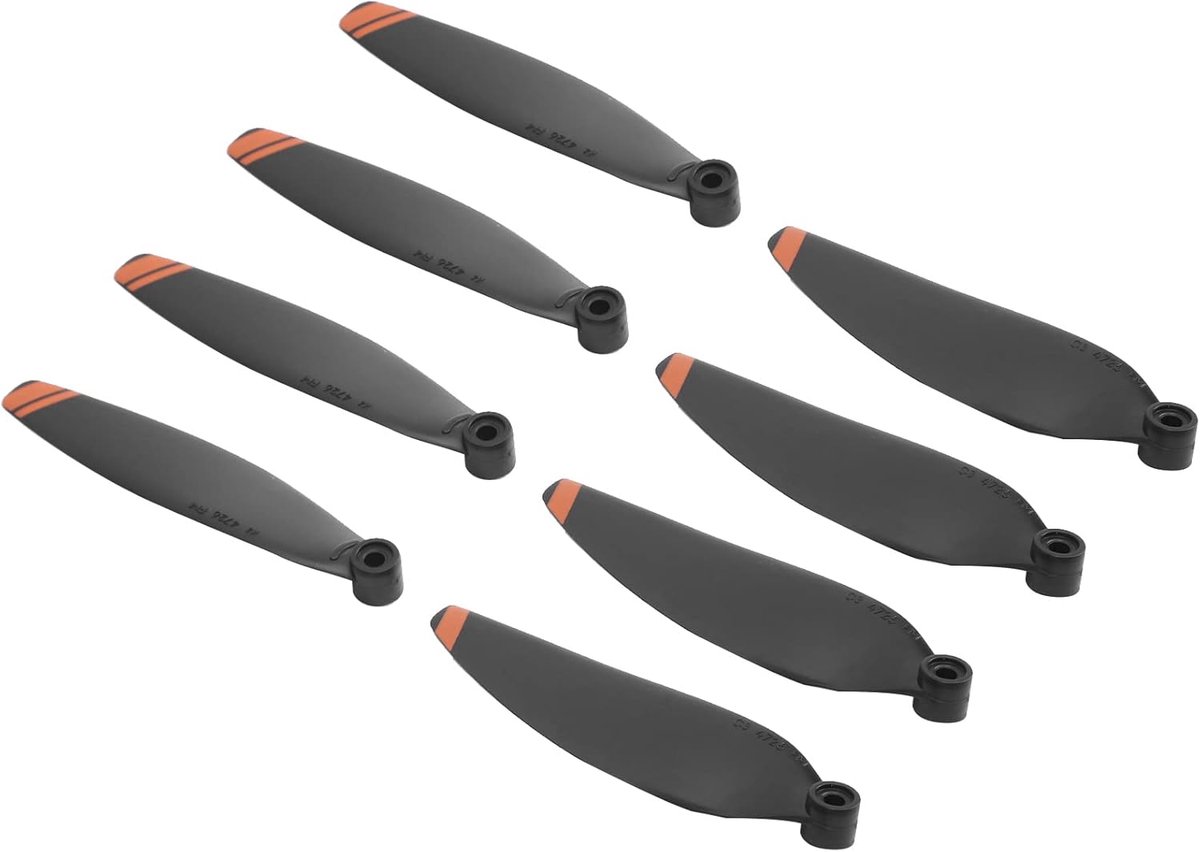 SnelShoppen - 2 Paar Drone Propellers Vervangingen - Hoogwaardige Drone Accessoires - Oranje Rand - Lichtgewicht en Sterk - Geschikt voor Diverse Dron