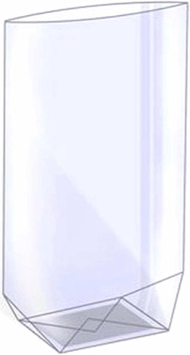 SnelShoppen - 30 Stuks - Transparante Cross Bottom Bags - Blokbodem Cellofaan Verpakkingen - Geschenkzakken - 120x225mm - Ideaal voor Kerst, Feest en