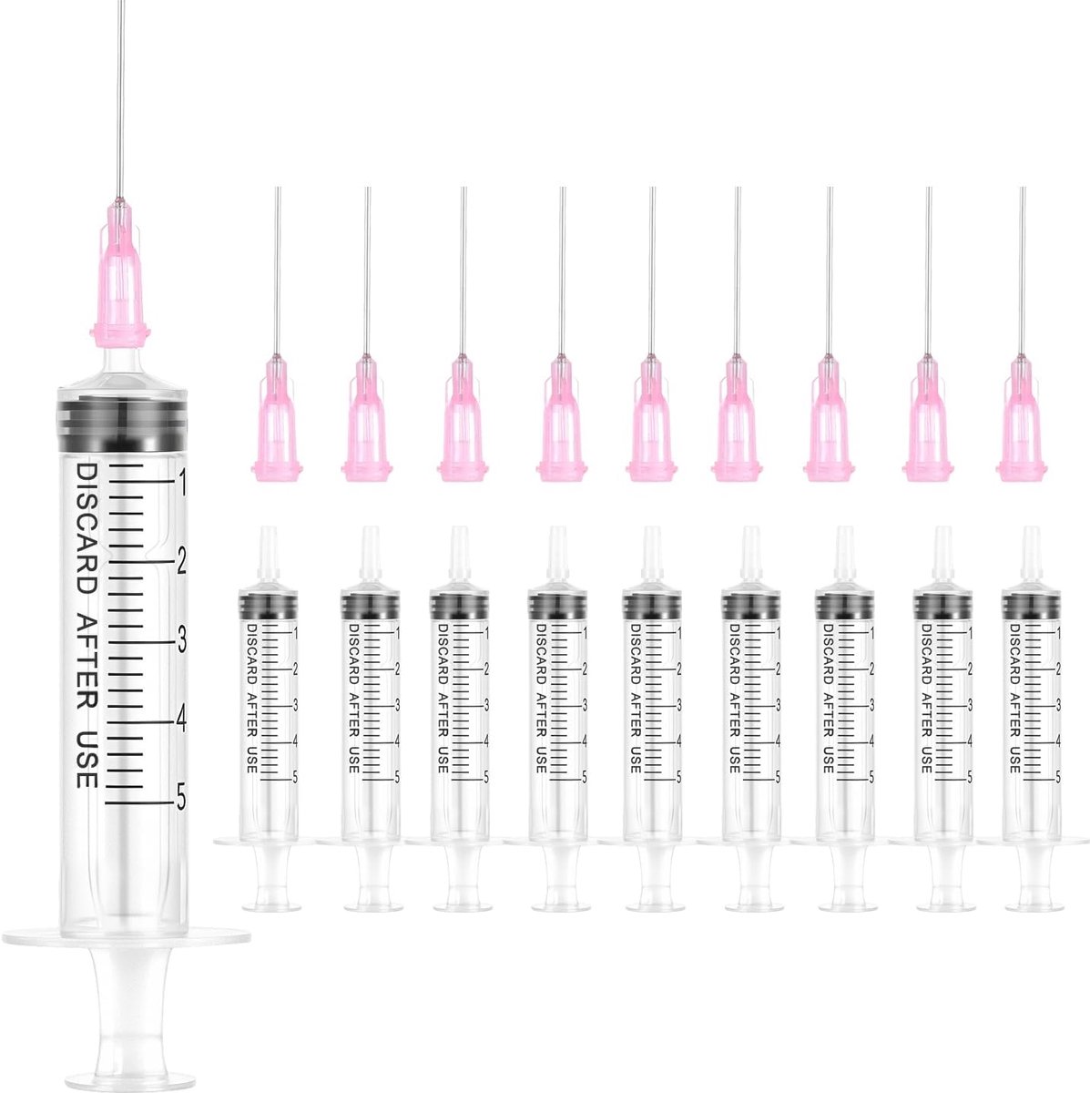 SnelShoppen - Plastic Sprayer 5ml met Naald - 10 Stuks Steriele en Duurzame Colostrum Spuiten - Veelzijdige Doseringspuiten voor Tuin, Keuken en Hobby