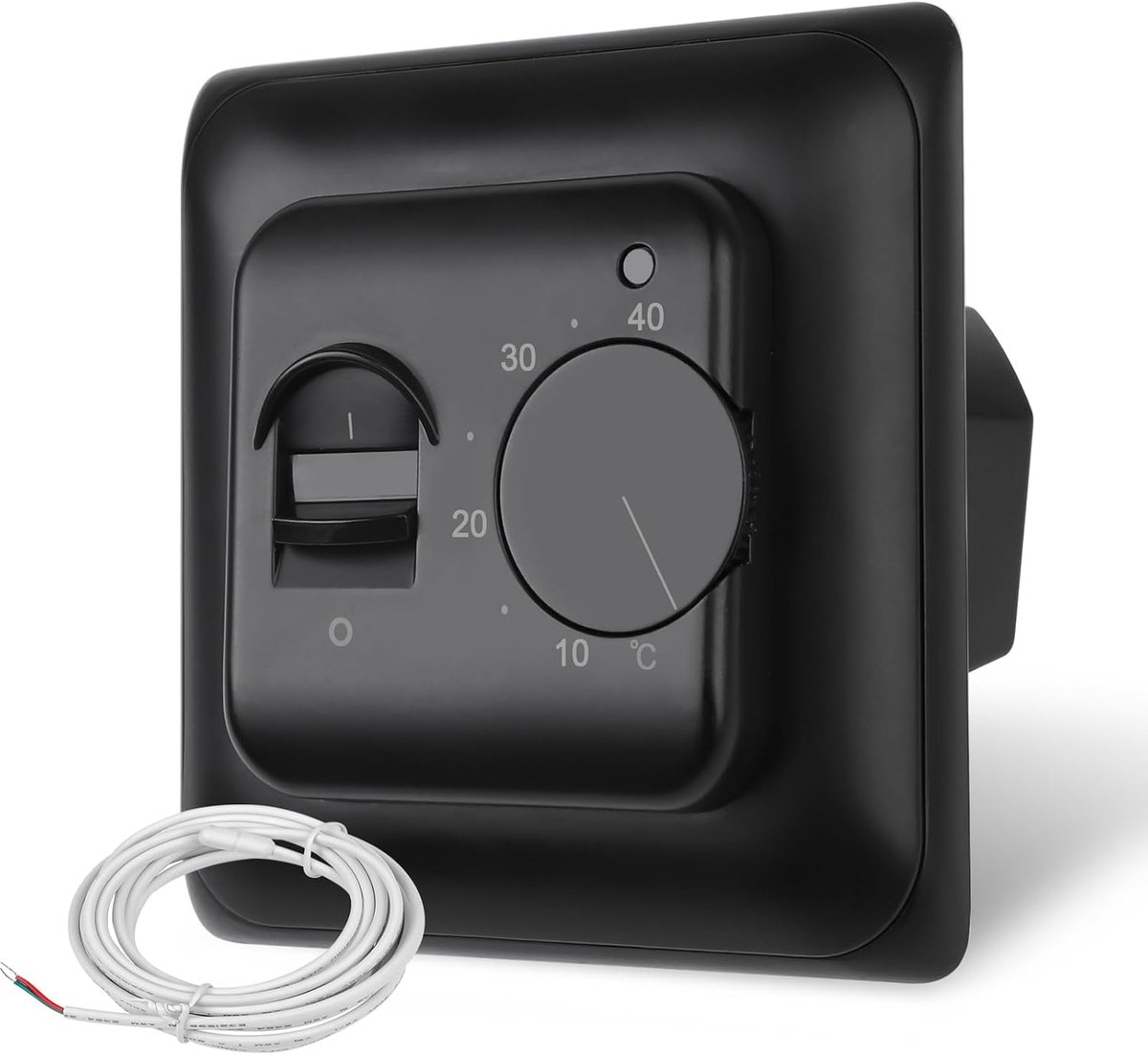 SnelShoppen - Digitale Rotary Knop Thermostaat met Sensor, Geschikt voor Alle Verwarmingssystemen, Zwart, 16A, 110-230V