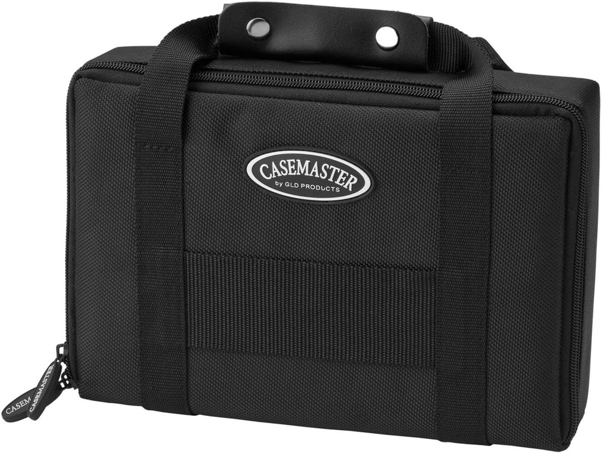 SnelShoppen - Nylon Dart Carrying Bag voor Stalen en Zachte Tip Darts - Houdt 12 Darts, Ruime Opbergruimte voor Accessoires, Zwart, Ideaal voor Dartto