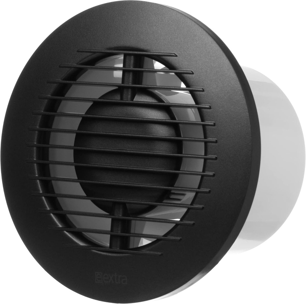 SnelShoppen - Drain Fan 100 mm - Stille Badkamer Ventilator - Rond Ventilator in Antraciet - Ideaal voor Badkamer, Toilet en Kelder