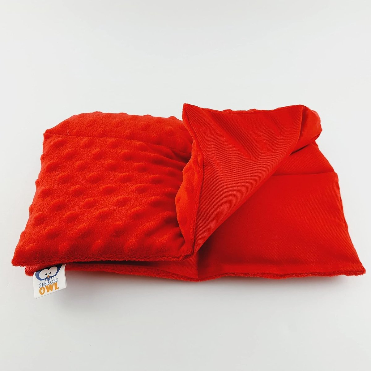 SnelShoppen - Gewogen Kussen Gewogen Lap Pad Sensorisch Kalmerend Therapeutisch voor Kinderen en Volwassenen Katoen Minky Stof 30 x 40 cm 2kg Rood