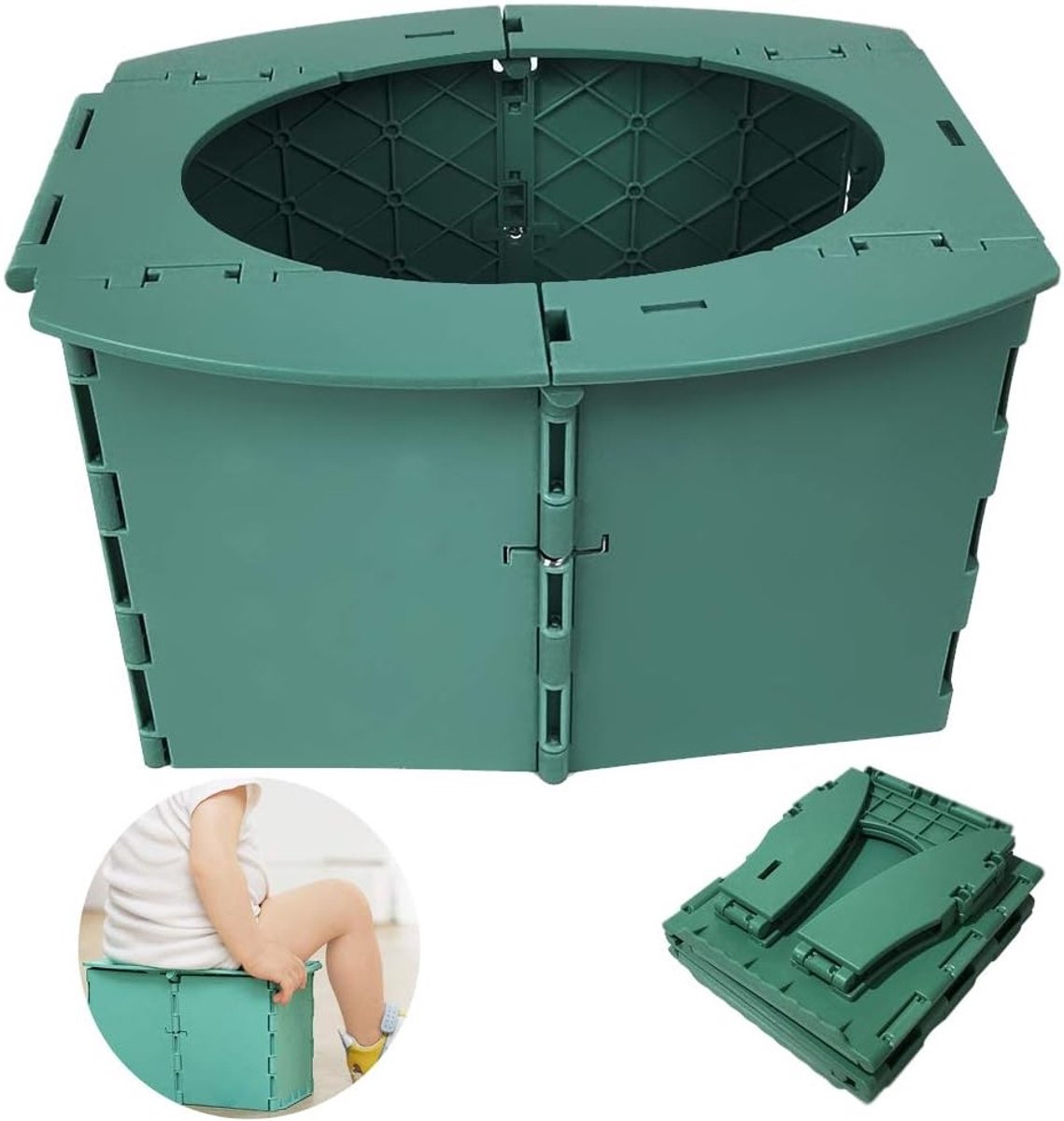 Vouwbare Portable Peuter Toilettraining Zitting voor Reizen, Kamperen en Buitenactiviteiten