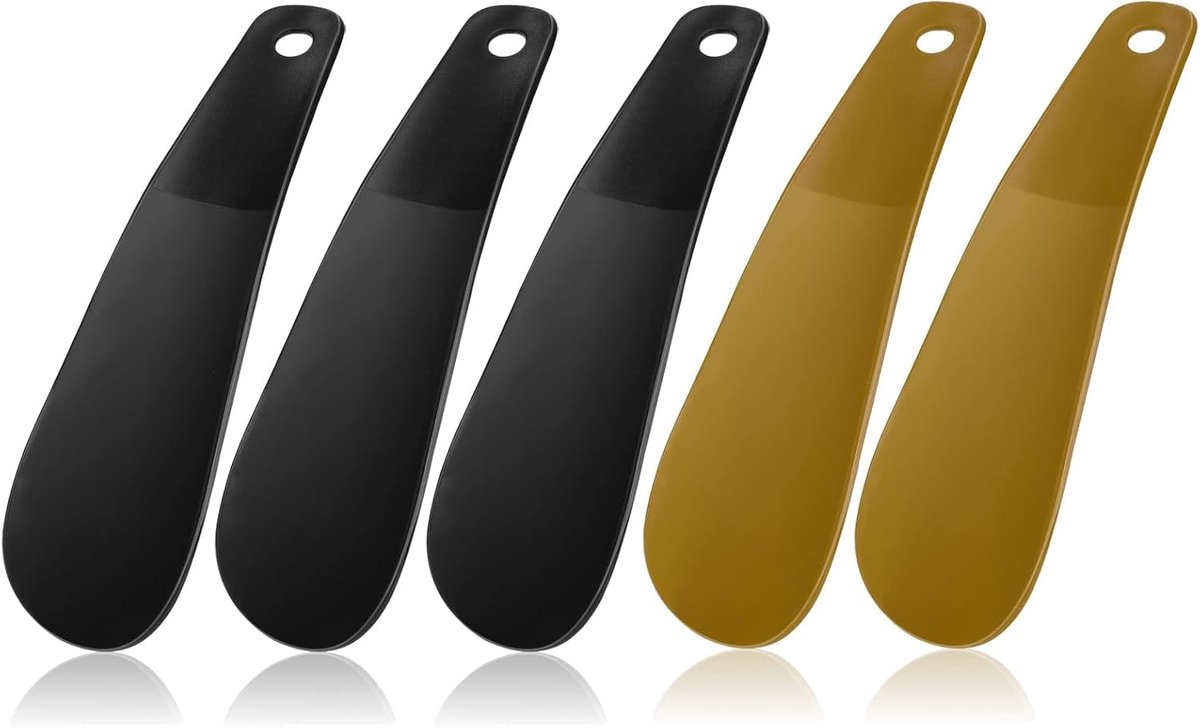SnelShoppen - Pack van 5 Schoenlepels - Kleine Plastic Schoenlepel Set - Super Sterk en Comfortabel - Duurzame Schoenpuller voor Alle Voetmaten