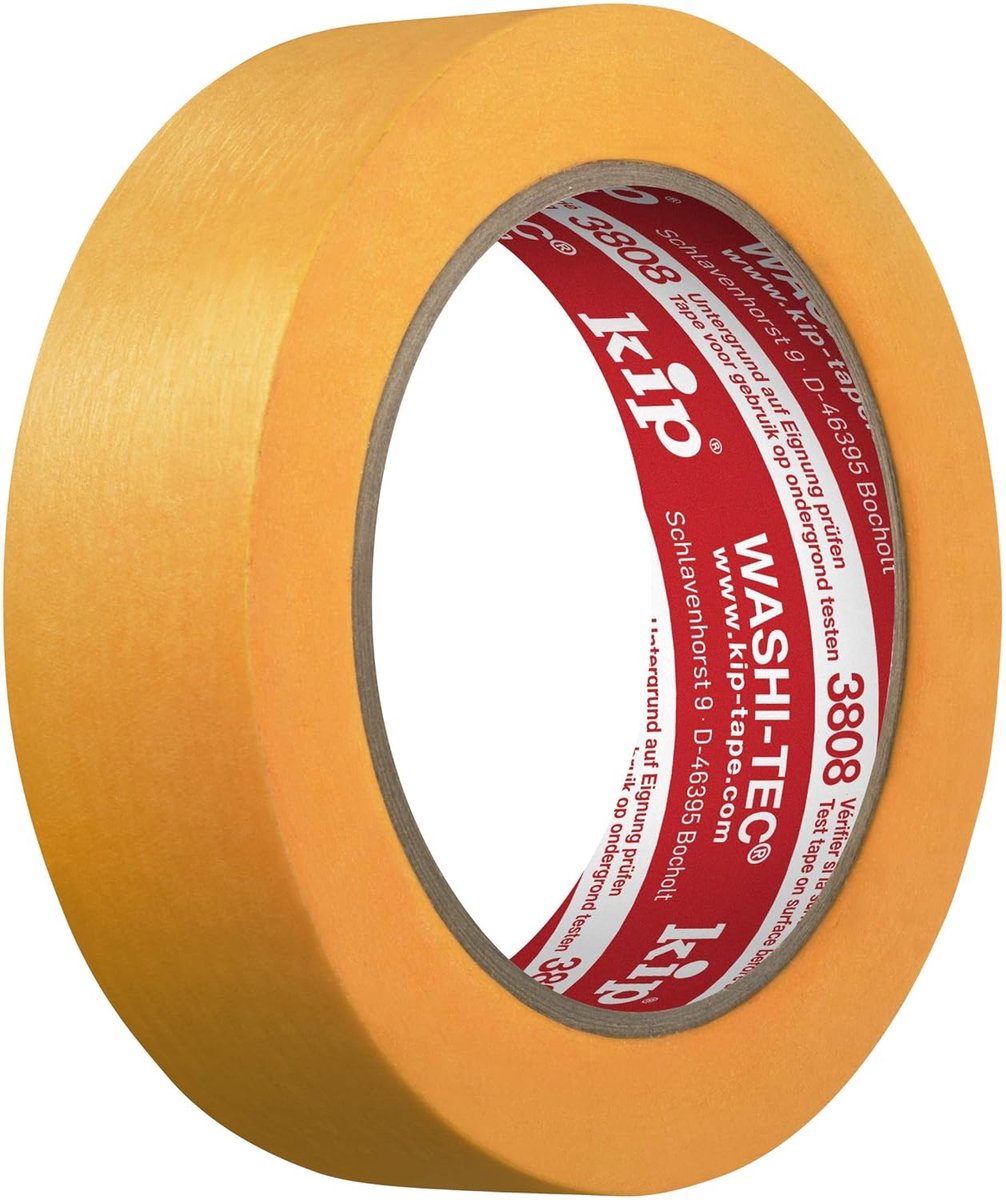SnelShoppen - Maskingtape 3808-30 Geel - Professionele Plakband voor Scherpe Lijnen - Perfect voor Schilderen, Verfklussen, Renovatie, 30mm Breed, 50m