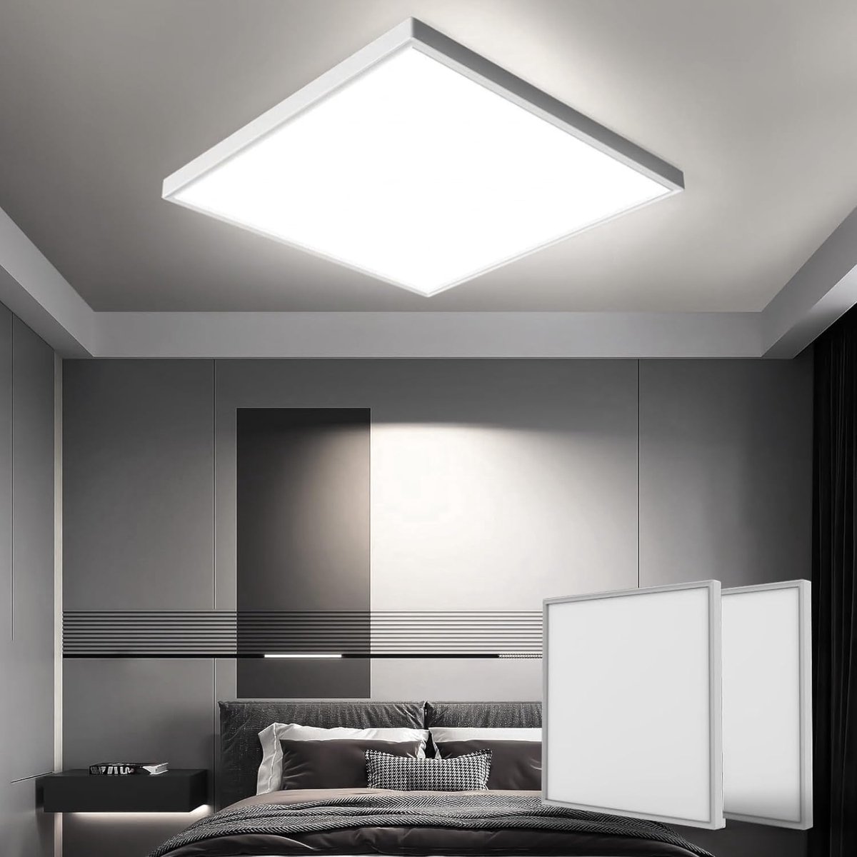 SnelShoppen - LED Plafondlamp 30 cm - Modern Panel Verlichting 6500K - IP44 Waterdicht - Voor Badkamer, Woonkamer, Slaapkamer, Kinderkamer, Keuken, Ka