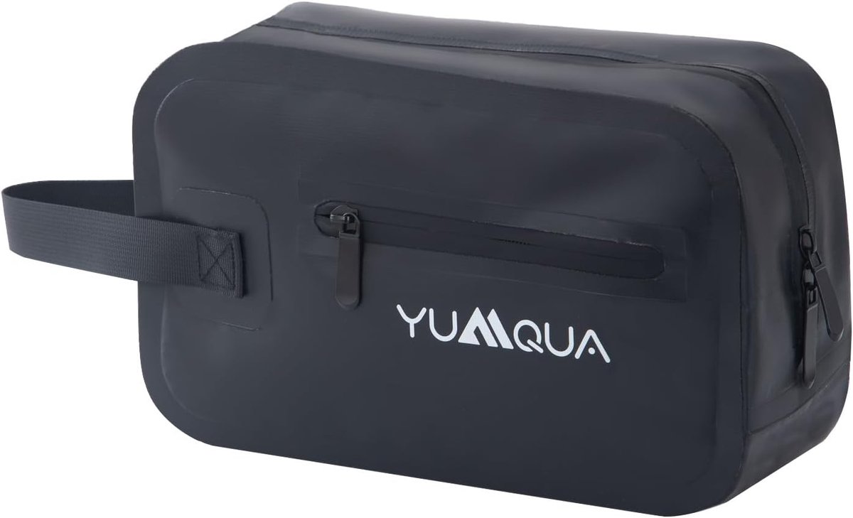 SnelShoppen - Toilettas Mannen - Reis Toilettas - Waterafstotende Cosmetica Tas - Ruime Toilet Organizer - Zwart - Perfect voor Reizen, Camping en Thu
