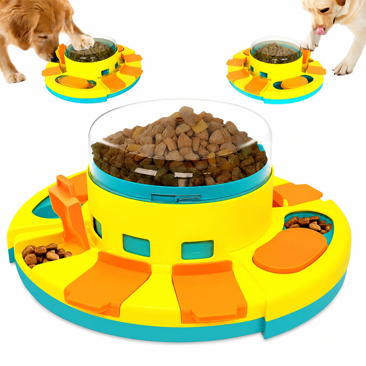 Interactief Hondenspeelgoed - Hondenpuzzel en Voerpuzzel voor Brokken en Snacks - Intelligentiespeelgoed voor Mentale Stimulatie en Training - Voor Kleine, Middelgrote en Grote Honden