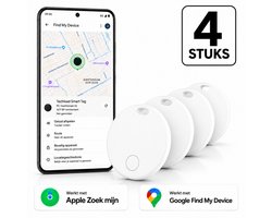 Techload Tracker Android - Google Find My Device en Apple Find My - Wit - 4 Stuks