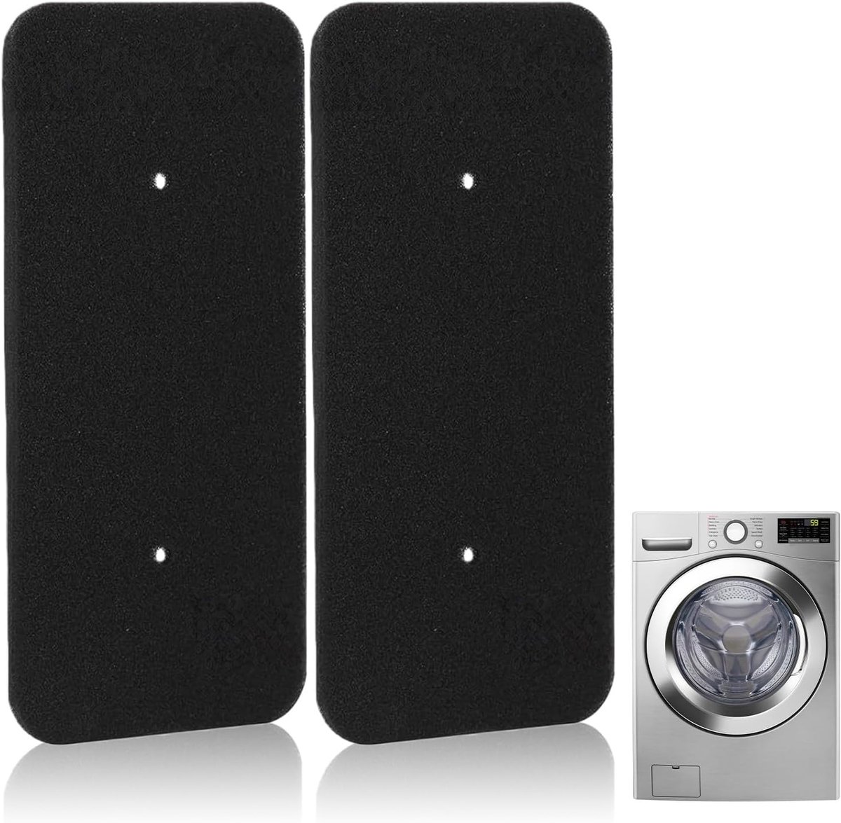SnelShoppen - 2 Droger Vervangfilters, Foam Filter 272 × 126 × 10 mm, Geschikt voor Warmtepompdrogers en Pluisopvangsystemen