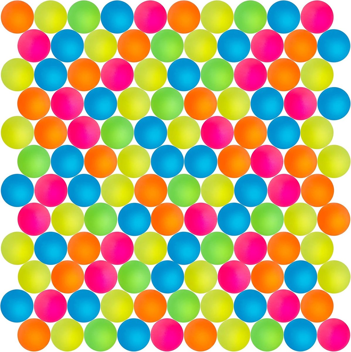 SnelShoppen - 120 Mini Bouncing Balls Speelgoed voor Kinderen, Neon Kleuren, Perfect voor Feesten, Verjaardagen, Traktaties, en Verrassingszakken (25m