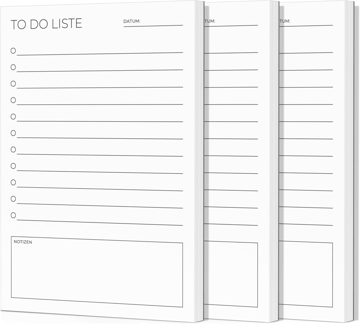 SnelShoppen - To-Do List Pad A6 - 4 Stuks Minimalistisch Notitieblok - 50 Bladen per Pad - Taakplanner met 200 Vakken voor Taken en Notities - Ideaal