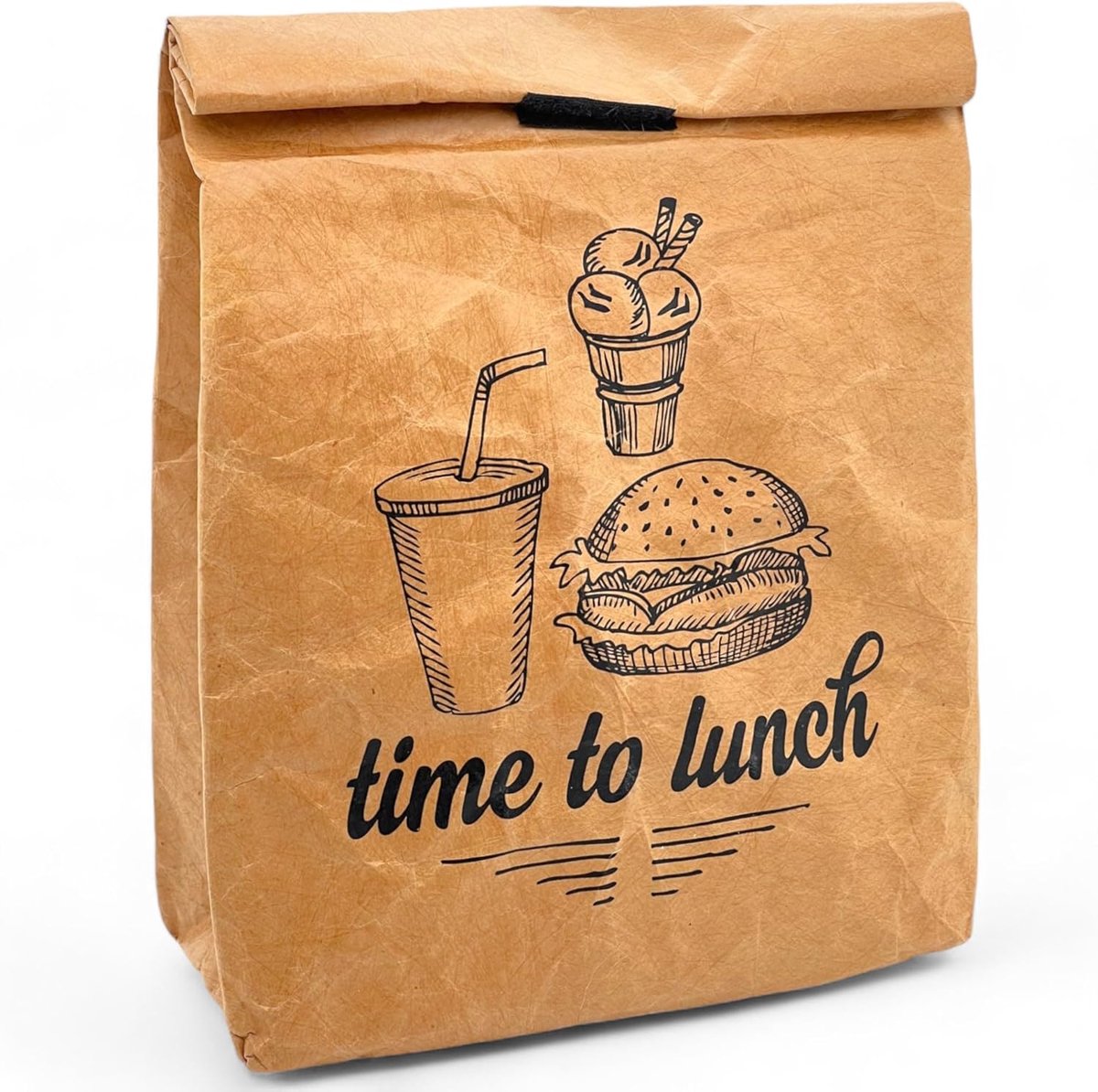 SnelShoppen - MIJOMA Lunch Bag, Isolerende Broodtrommel, Vintage Ontwerp, Waterafstotende Koeltas voor Koud of Warm, Herbruikbare Lunch Bag voor Werk,