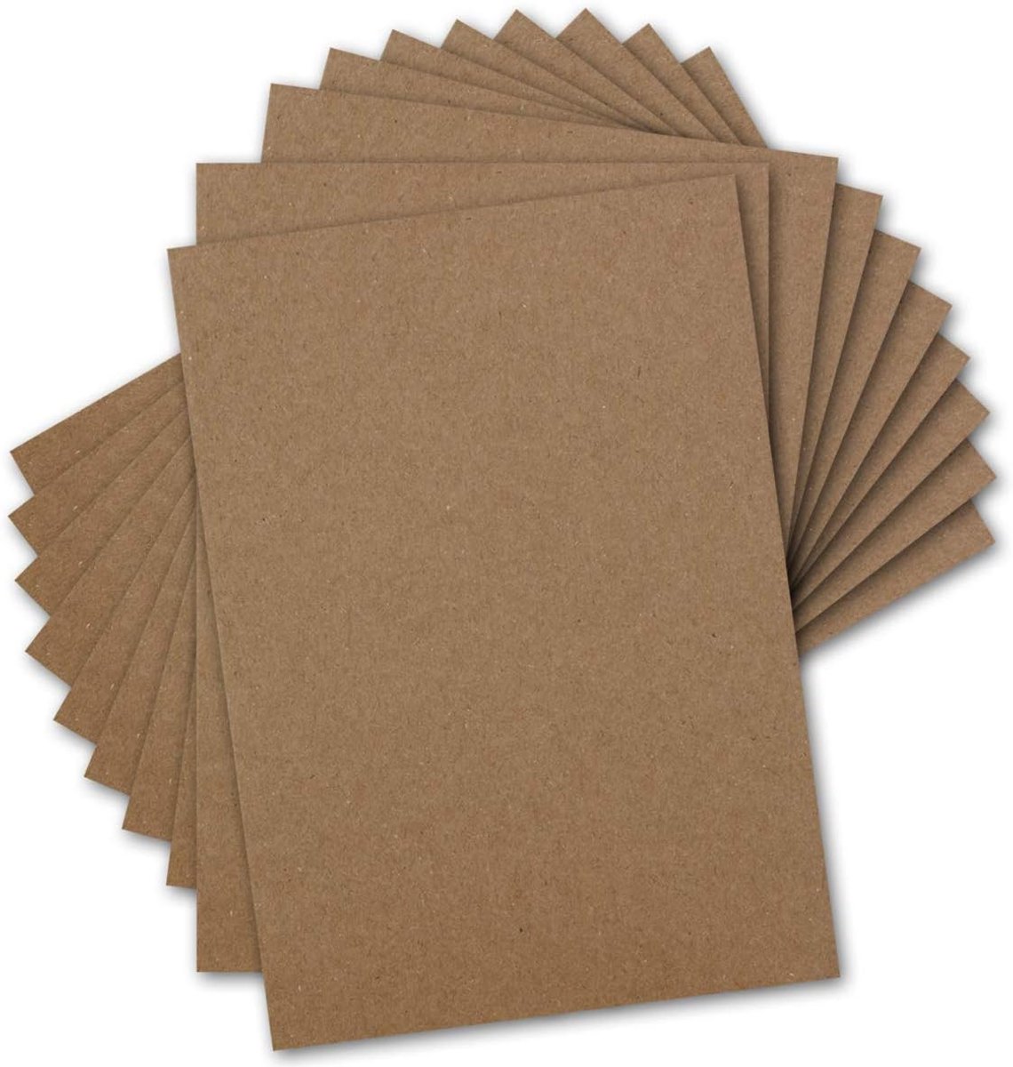 SnelShoppen - 50 x Kraftpapier DIN A4 - Natuurlijk Bruin - 280 g/m² - Ecologisch Vintage Recycled Papier - Creatieve Kaarten en Enveloppen - Knutselen