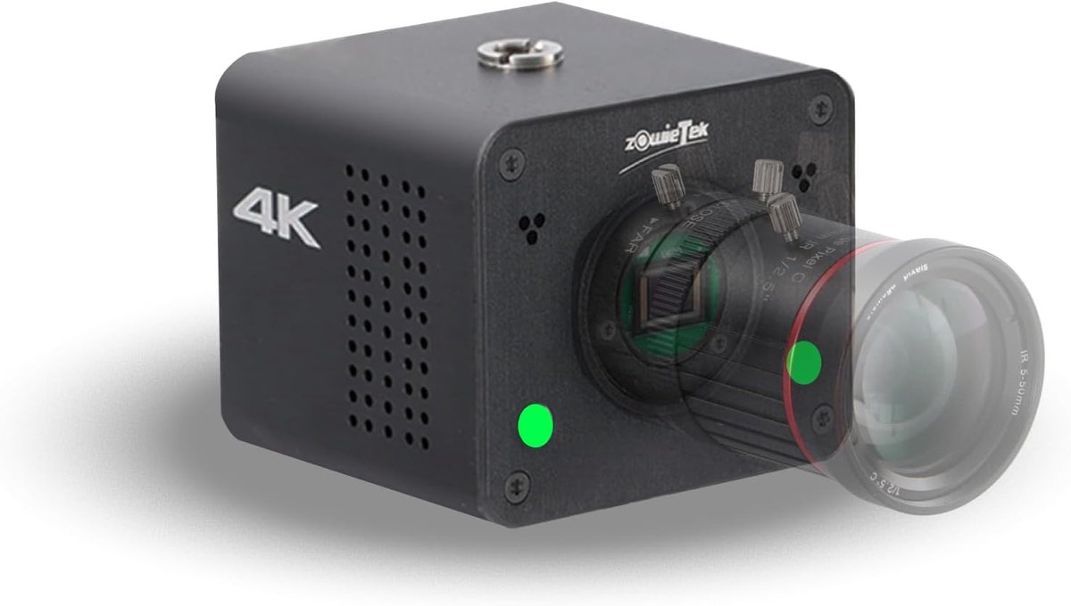 SnelShoppen - Ultra-compacte 4K NDI|HX3 POV Box Camera met PoE, SDI/HDMI/UVC Output, RTSP/RTMP Streaming, Interchangeable Lens voor Professionele Vide