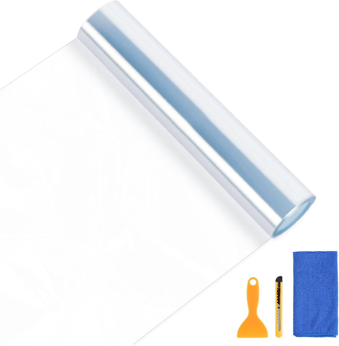 SnelShoppen - DiULi Paint Protection Film - Auto Film - Hoogwaardige PVC - 12x152cm - Transparant - Krasbestendig - Voor Auto's en Motoren - Inclusief