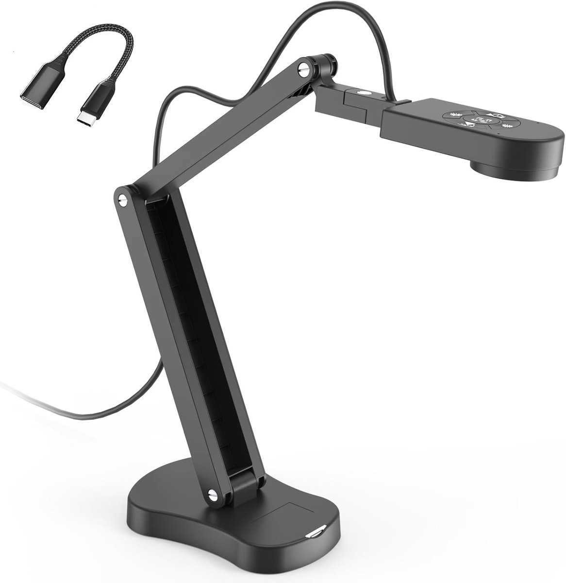 SnelShoppen - 8MP Documentcamera, USB Webcam voor Docenten, A3/A4 Formaat, Geïntegreerde Microfoon, LED Verlichting, Windows, Mac, Chromebook, Onderwi