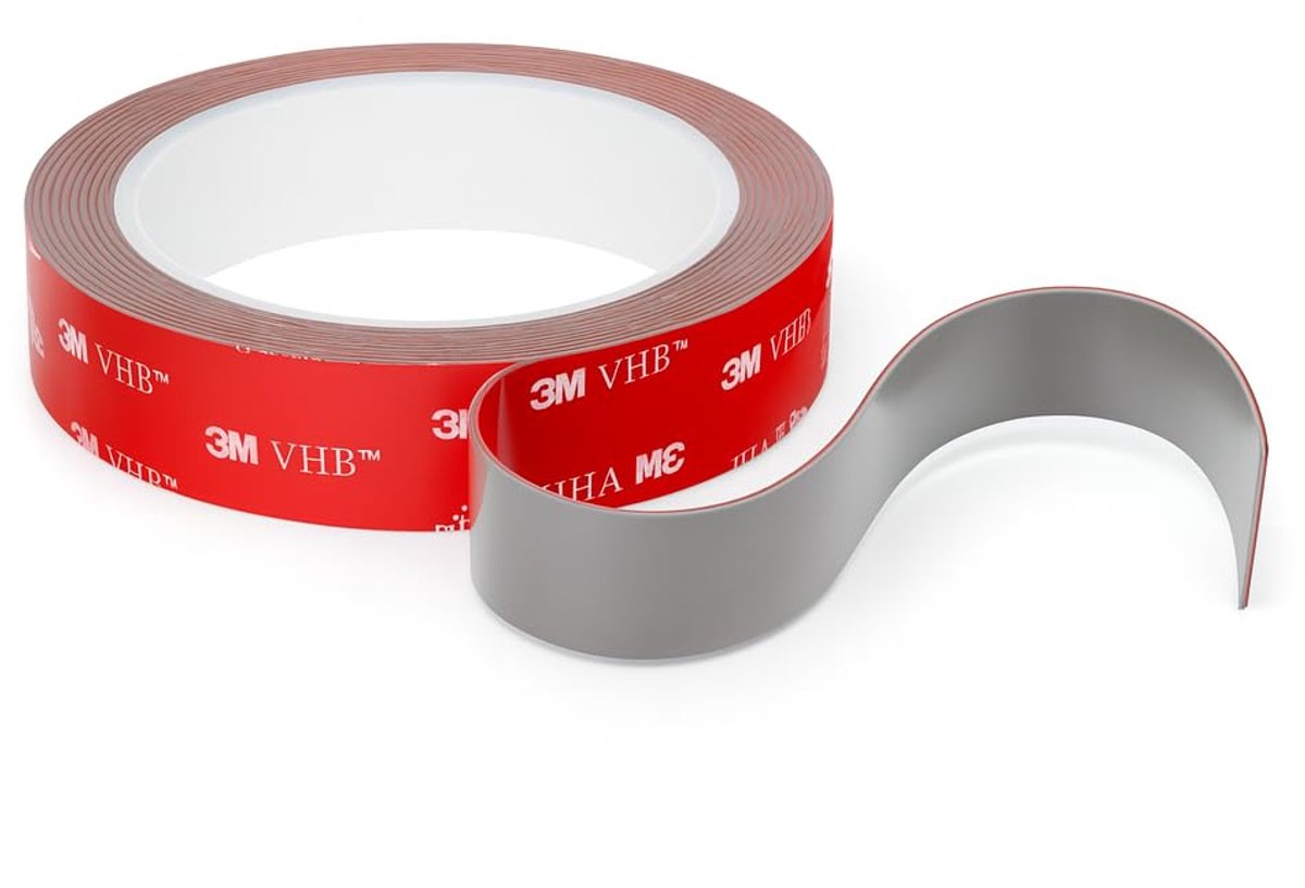 SnelShoppen - VHB Dubbelzijdige Plakband Extra Sterk Acryl Foam Waterproof Hoge Temperatuur Weerstand 19mm x 3m voor Binnen Buiten Decoratie LED Strip