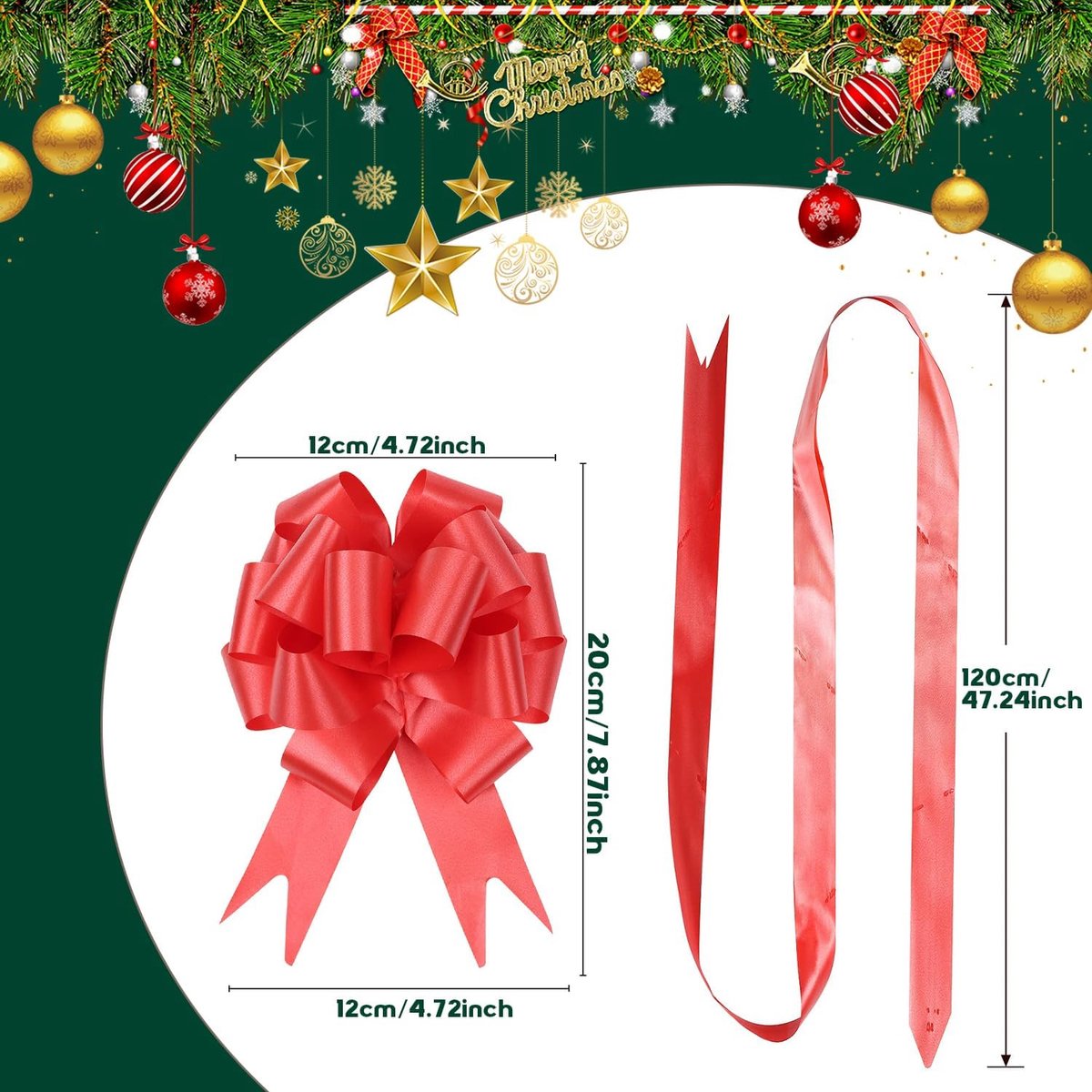 SnelShoppen - 30 Pcs Rode Bogen voor Trouwauto, Feestelijke Bogen voor Cadeaus, Afkomstig van PP Kunststof, Waterdicht en Duurzaam, Perfect voor Huwel