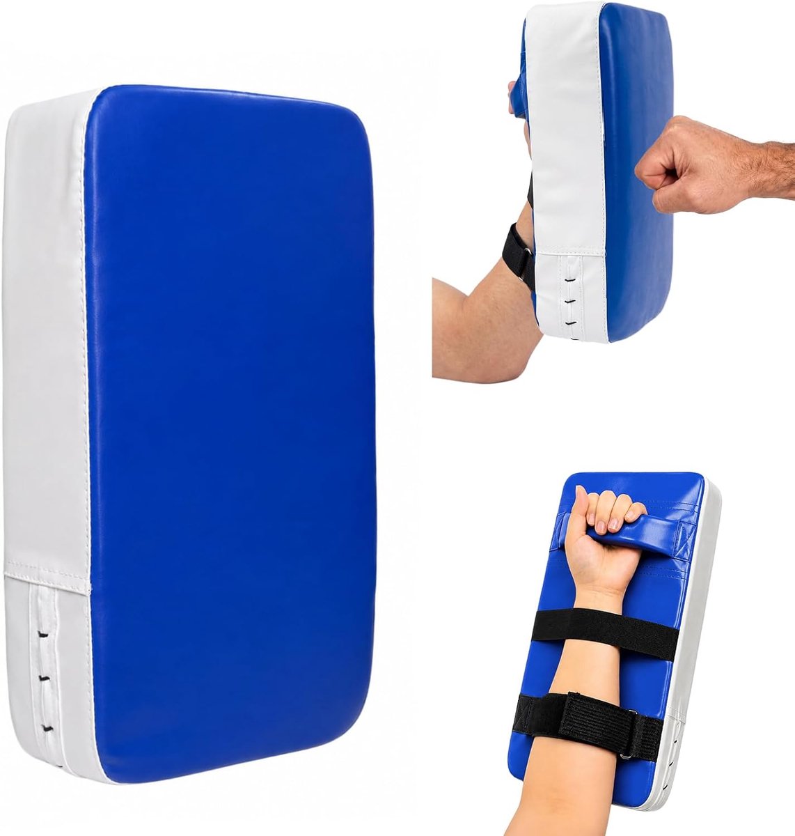 SnelShoppen - Stootkussen Kunstleer voor Kickboksen, Thaise Boksen, Karate, UFC, MMA - Ideaal voor Training, Sparren, 1 Stuk, Zwart