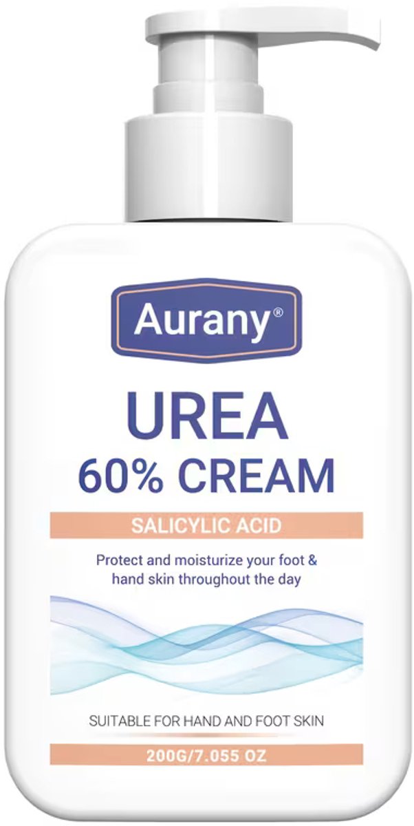 Ureum Voet- & Handcrème 200g – 60% Ureum met Salicylzuur, Aloë Vera & Jojoba – Intens Hydraterende Crème voor Droge Huid
