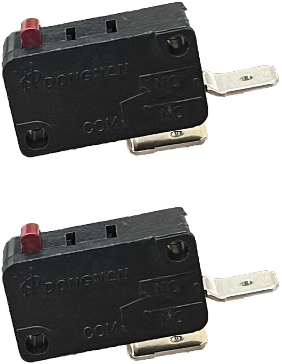 SnelShoppen - KW3A Magnetron Deurschakelaar, 16A 125/250V, Powerless Open, Vervangonderdeel voor Magnetron, 2 Stuks