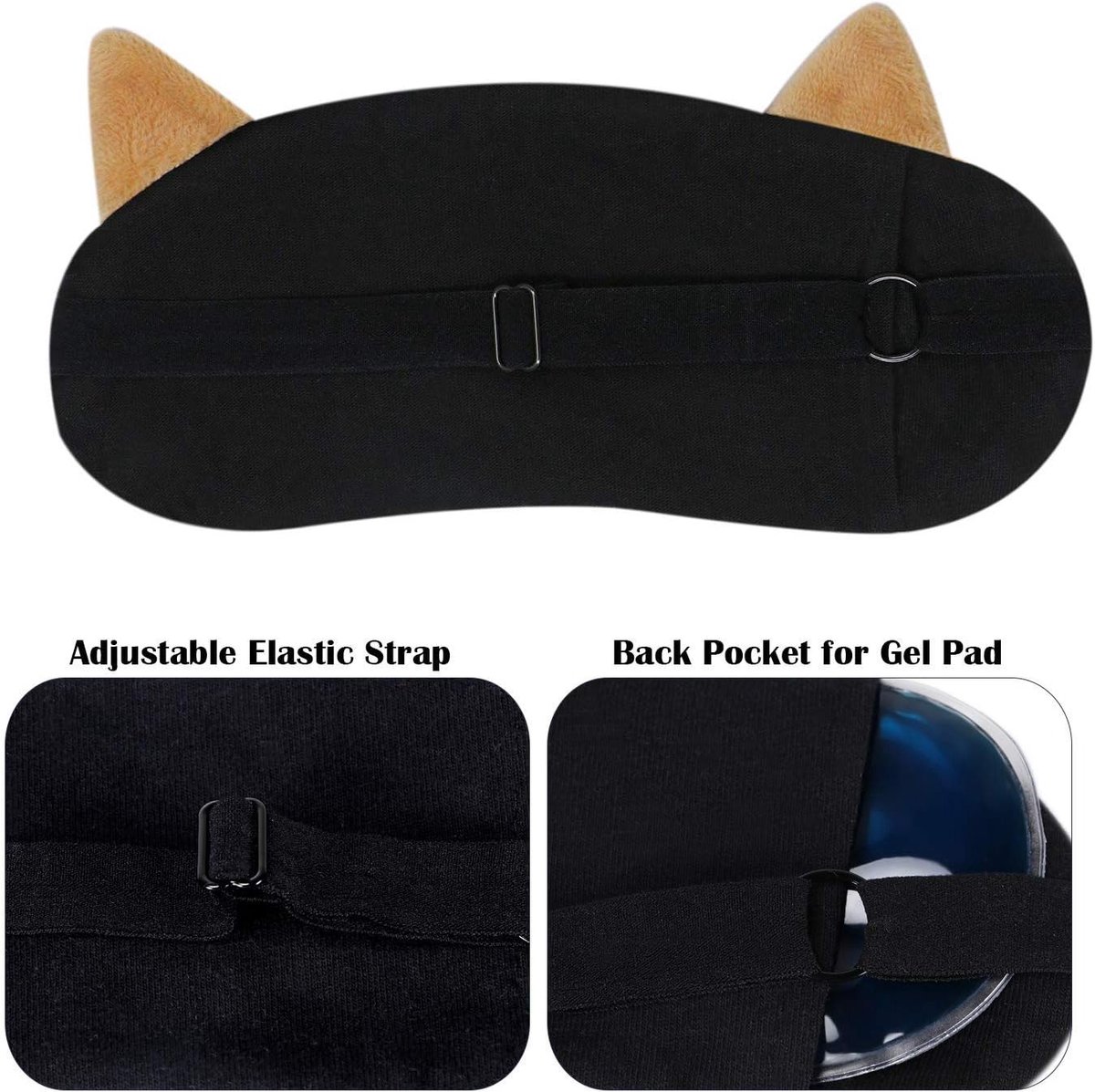 SnelShoppen - 4-delige Schattige Kat en Hond Oogmasker, Dieren Blindfold Masker voor Kinderen, Verstelbaar en Comfortabel, Ideaal voor Slaap, Feest en