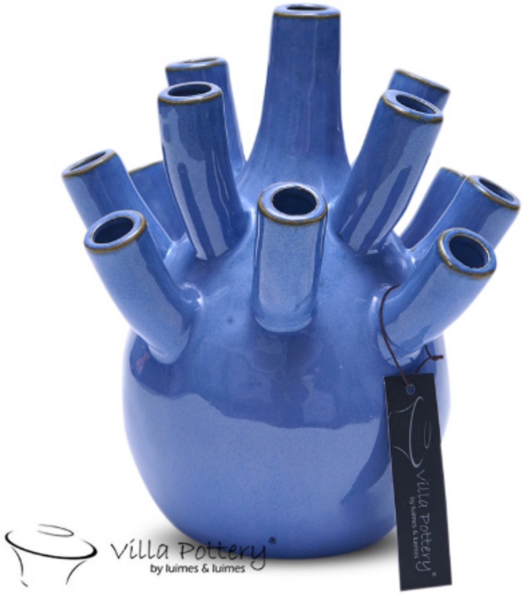 Vaas - Villa Pottery - Woondecoratie - Keramiek - Decoratie - Voorjaarscollectie - Waterdicht - Pinokkio 1_2 Blue