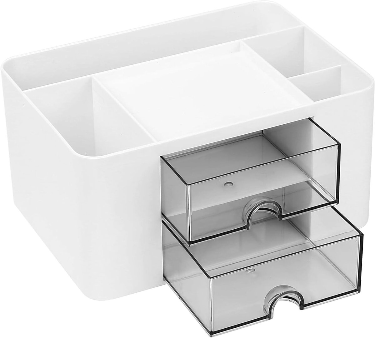 Multifunctionele Bureau Organizer met 5 Compartimenten en 2 Lades - Ideaal voor Kantoorbenodigdheden, Pennen en Documenten