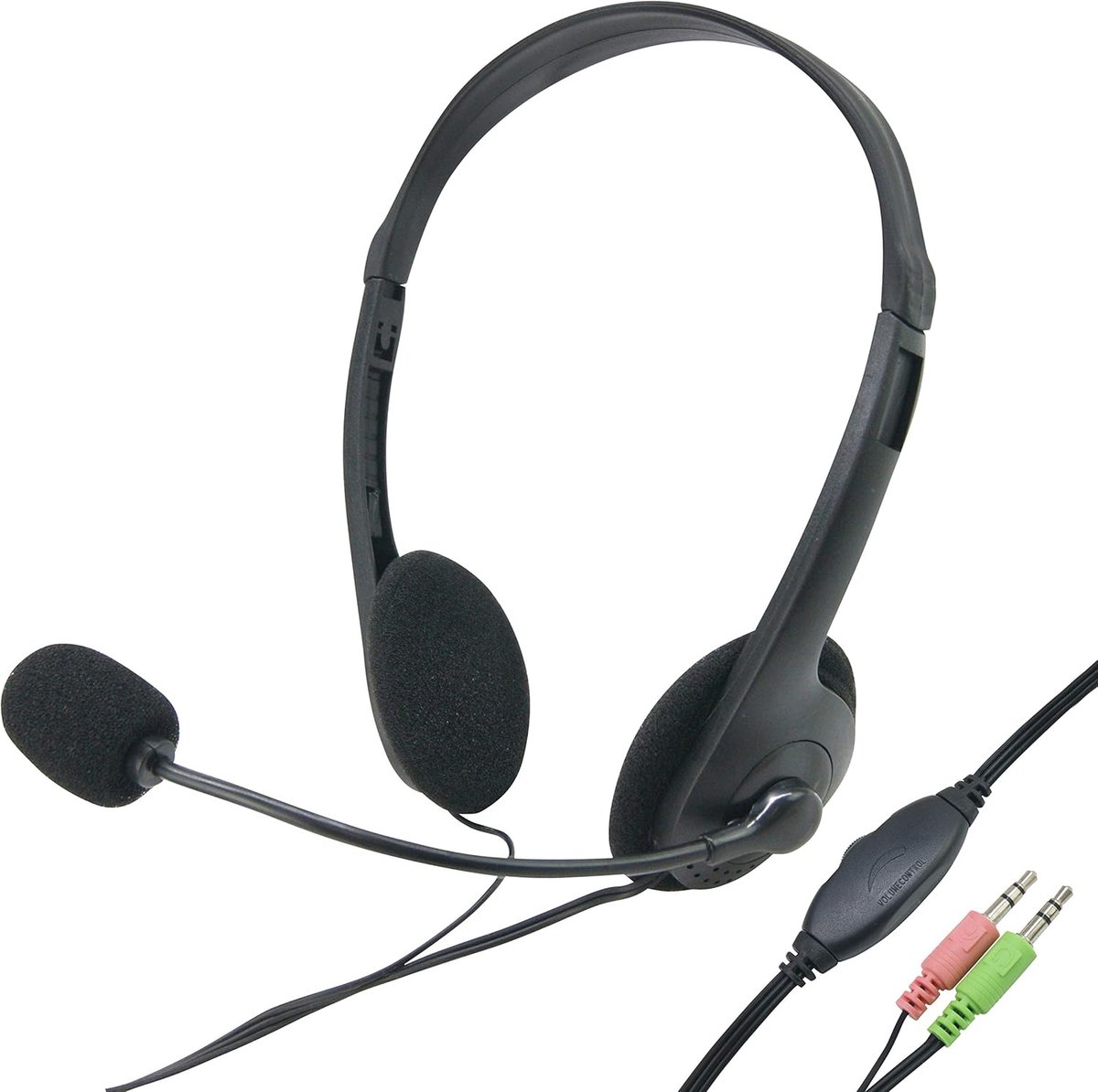 SnelShoppen - Draadloze Hoofdtelefoon, Audio Headphones met Microfoon en Volume Regelaar, Comfortabel en Verstelbaar, Zwart, Voor Multimedia en Thuisg