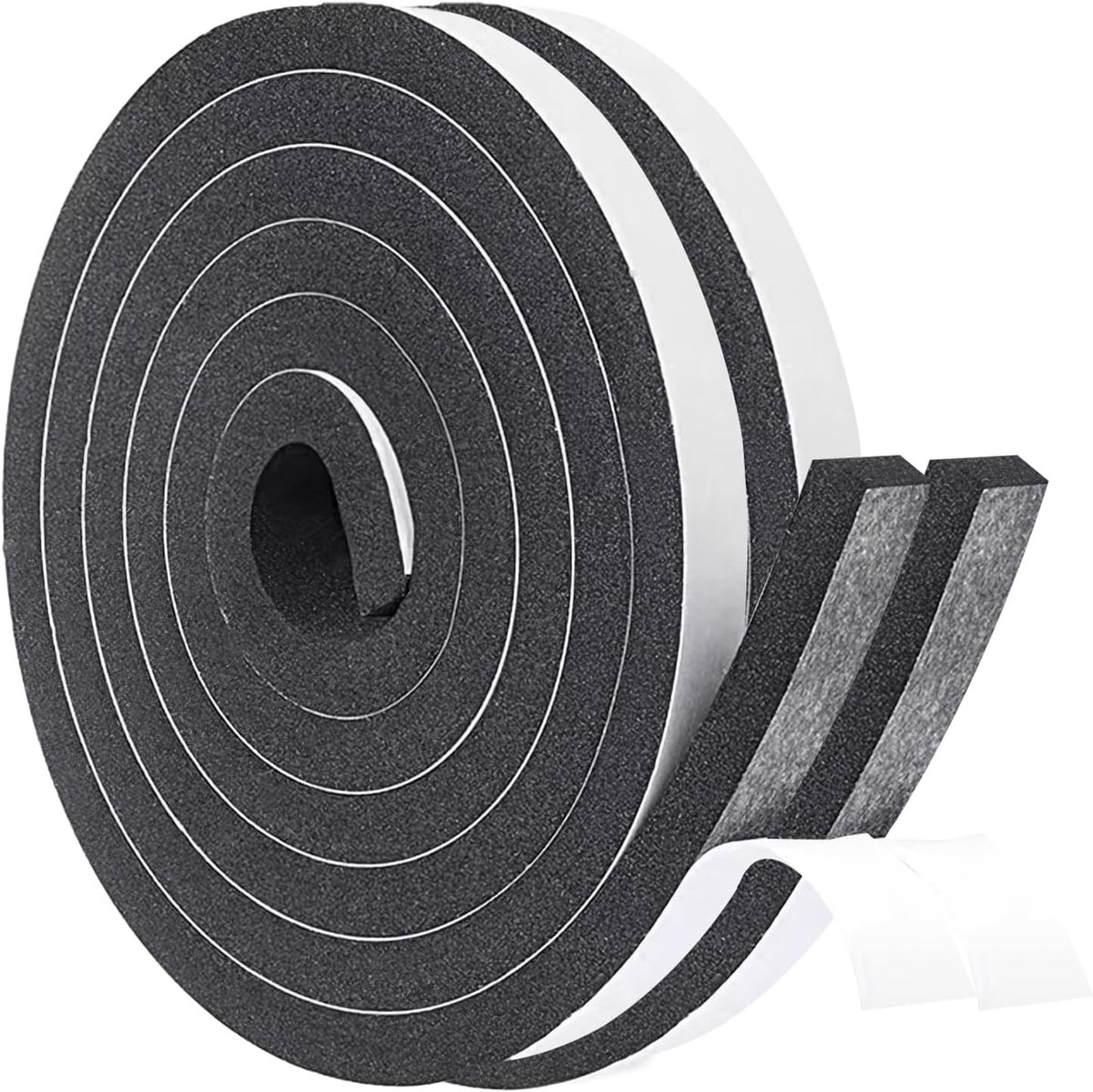 SnelShoppen - 2 Adhesive Foam Sealing Tape 12 mm x 10 mm, 4 m Lengte, Effectieve Geluidisolerende Dichting voor Deuren en Ramen, Ideaal voor Geluidsre