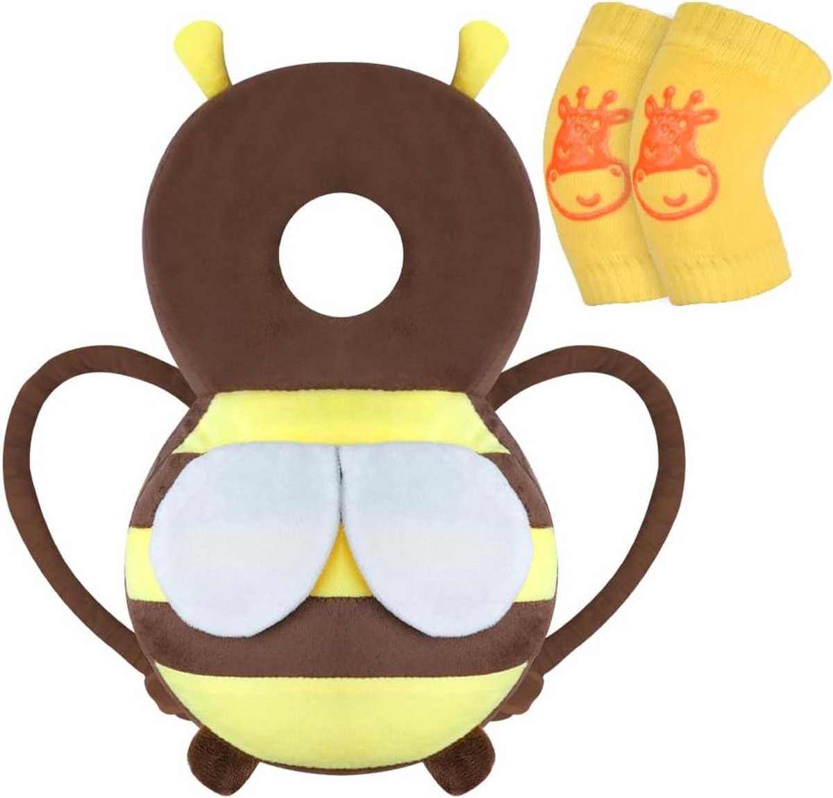 SnelShoppen - Vicloon Baby Hoofd Bescherming Kussen met Verstelbare Rugzak, Kniebeschermers voor Baby's 4-24 Maanden, Veiligheidskussen voor Kruidende