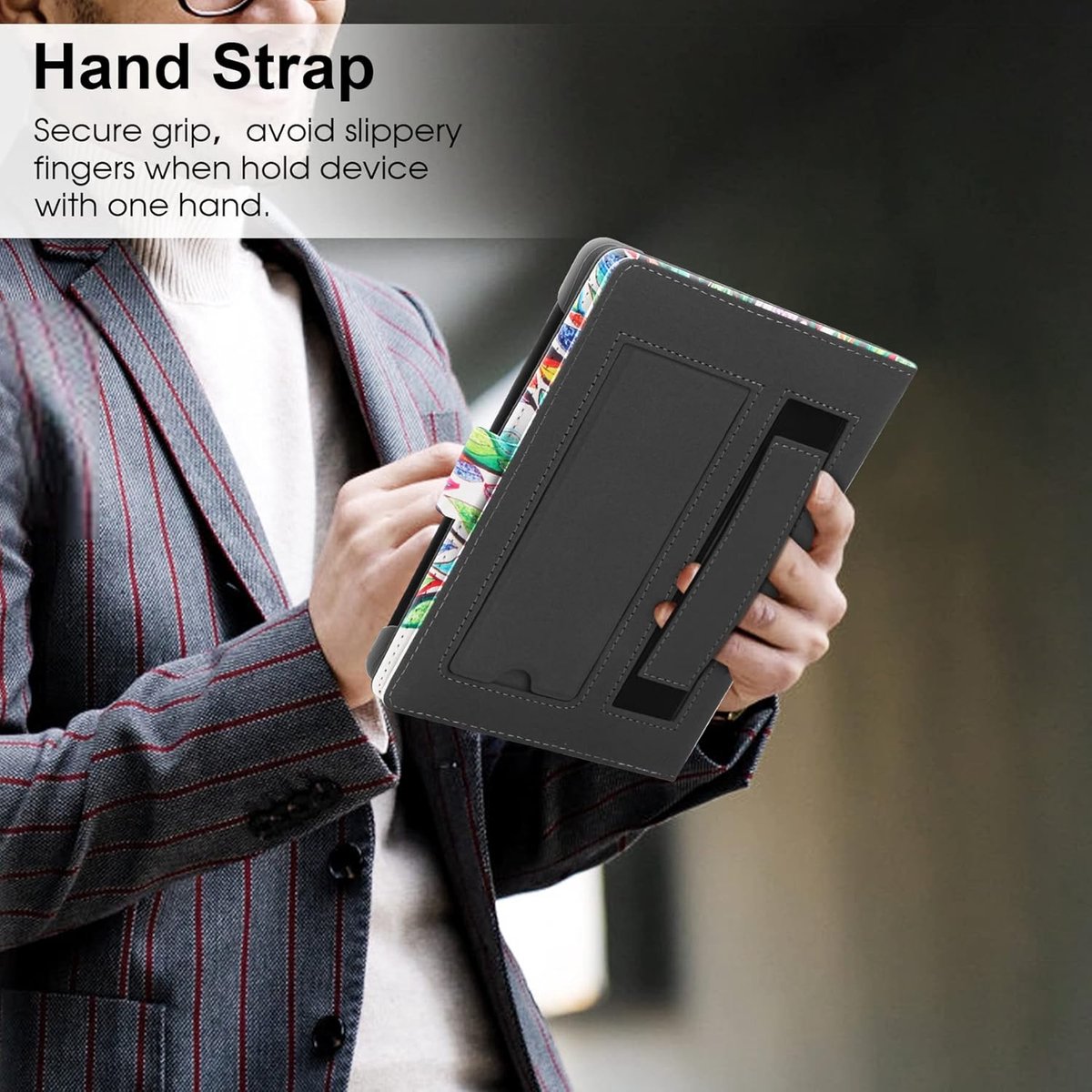 SnelShoppen - Universele E-Book Reader Hoes voor 6-6.8" Kindle Paperwhite, Kobo Clara HD, PocketBook, Leder, Staand, Bescherming, Reis, Thuis – foto 2