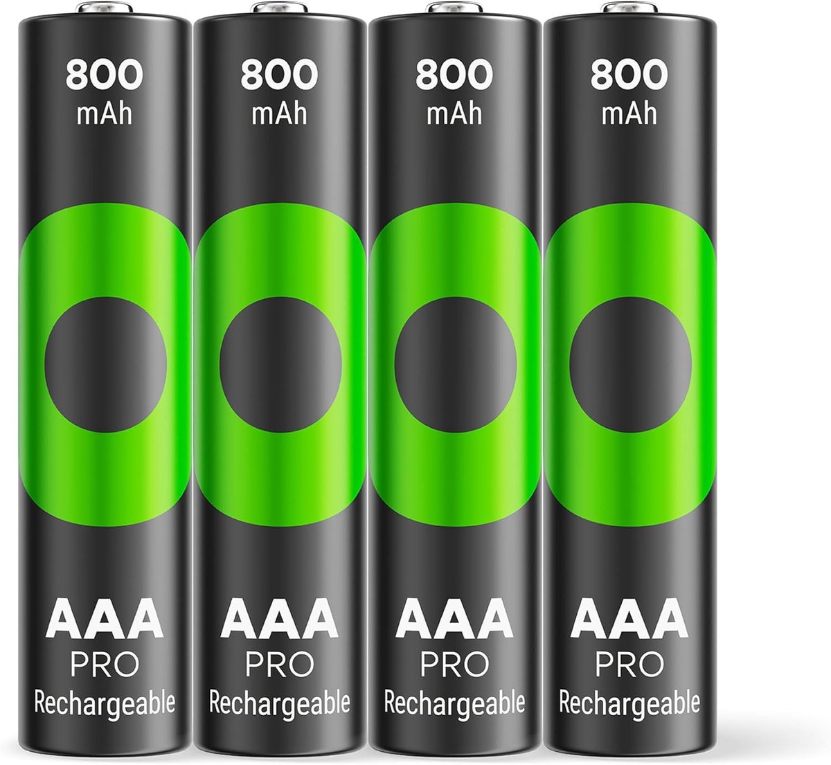 SnelShoppen - Oplaadbare AAA Batterijen 800 mAh NiMH, 4 Stuks, Perfect voor Fotografie, Speelgoed en Hoogwaardige Apparaten, Tot 1500 Oplaadcycli