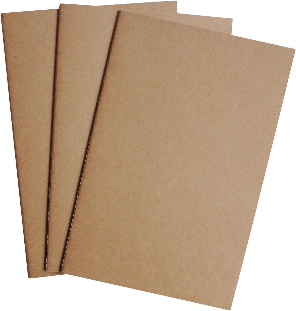 SnelShoppen - A5 Assorti Traveler's Notebook Vullingen - 3 Boekjes Met Lege, Gelijnde En Gestippelde Pagina's - 14x21 cm - Premium Acid-Free Papier -