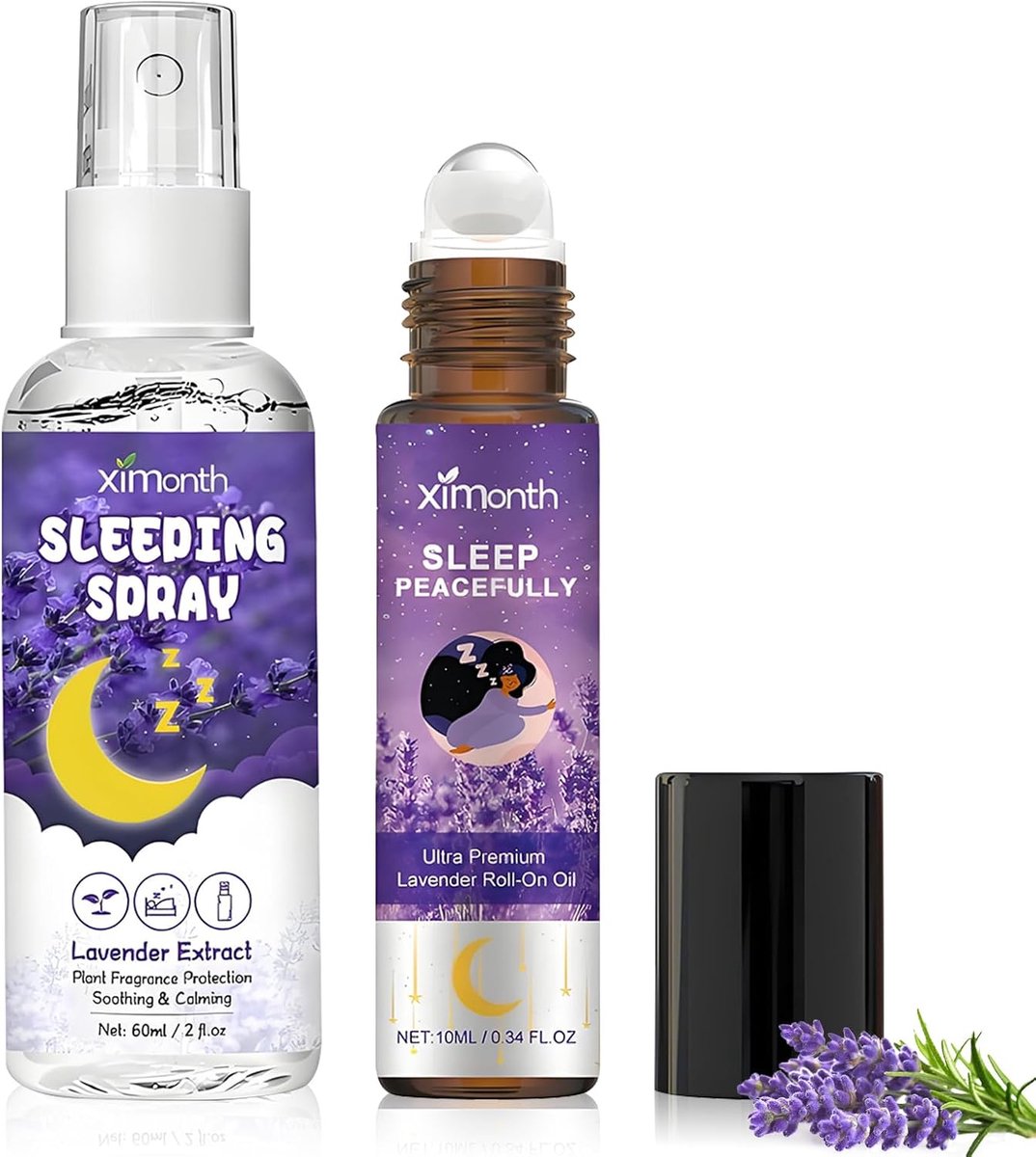 SnelShoppen - Lavender Spray Pillow Spray - 10 ml Roll-on Essentiële Olie - Organische Lavendelolie voor Ontspanning, Betere Slaap, Kamervrucht, Slaap