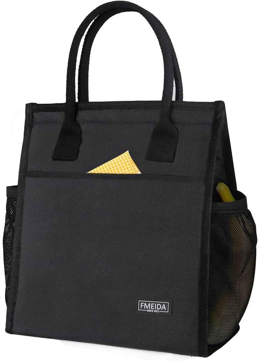 SnelShoppen - Isolerende Lunchtas voor Mannen en Vrouwen, Waterdichte Thermo Lunchbox met Voorvak en 2 Zijvakken, Herbruikbare Lunchkit, Ideaal voor W