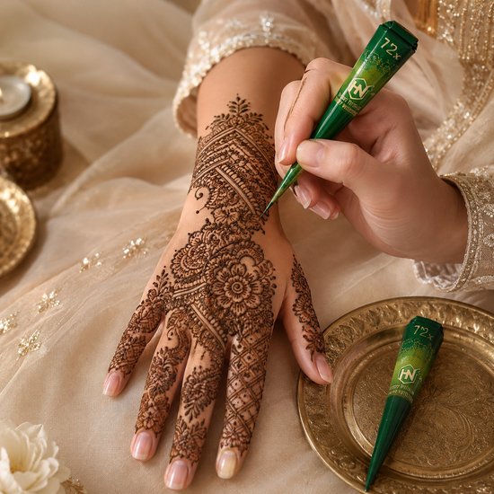 Yashika - 3 Stuks Henna Tattoo - Tijdelijke Tattoo - Festival Tattoos - Mehndi - Nep Tattoo Huid Tijdelijke Tattoo Volwassenen - Zomerfeest Tattoos - Festival Tattoo - Nep Tattoo - Henna Tattoo Inkt Pasta 3 Cones - Natuurlijke Kruiden - Henna Pasta