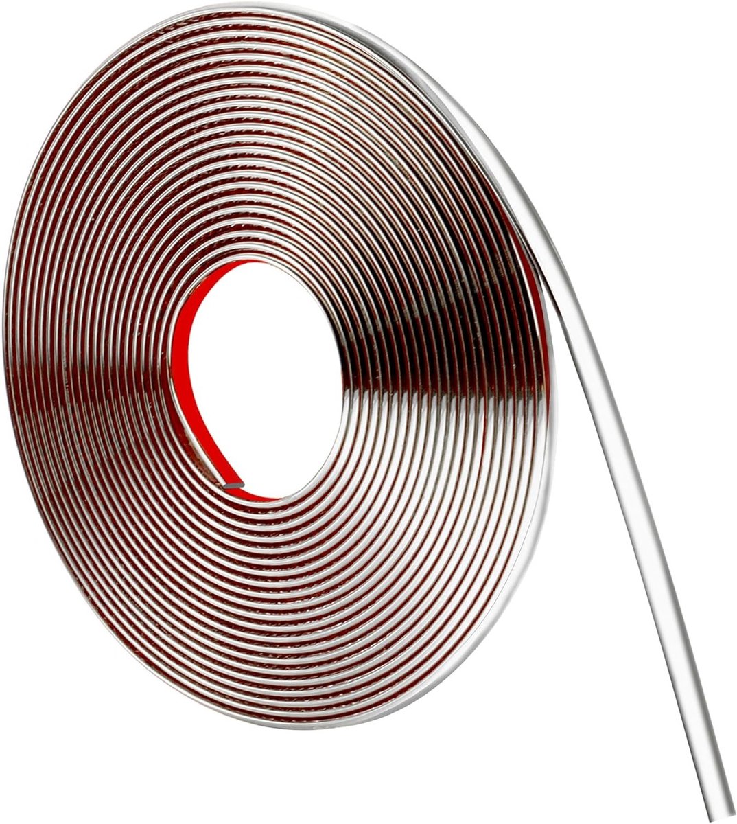 Flexibele Wandstickers, Waterdichte Decoratieve Moulding voor Tegels, Muren en Spiegelramen - 1000cm, Zilver, Perfect voor Interieurdecoratie en Renovatie