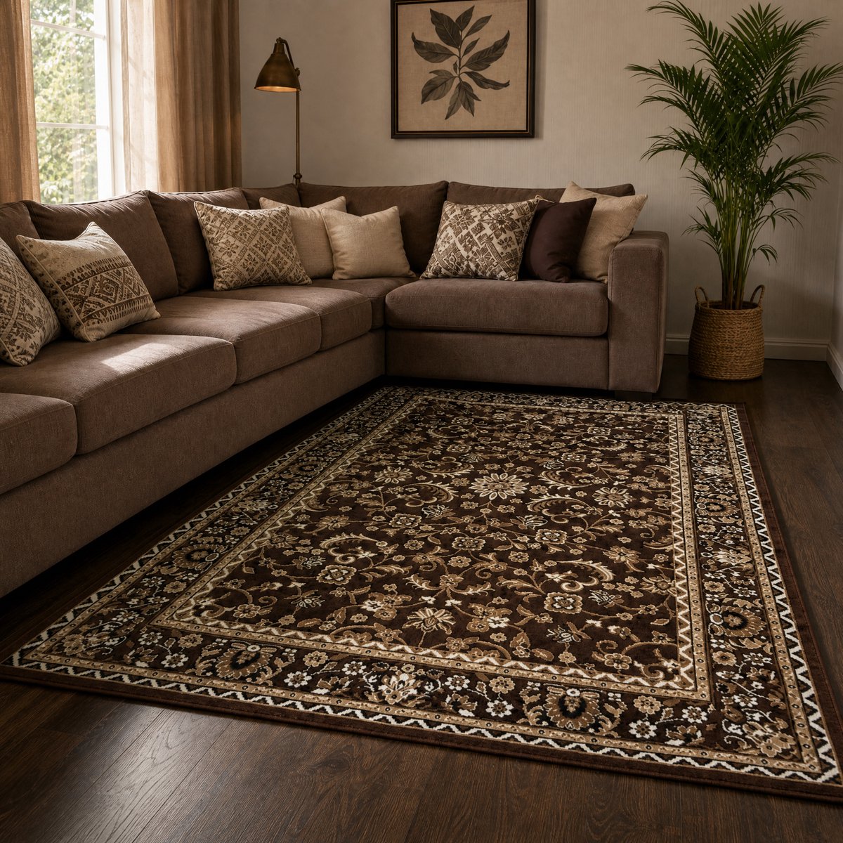 Muratap Nain Klassiek Vintage Oosters Vloerkleed Bruin- 240x340CM