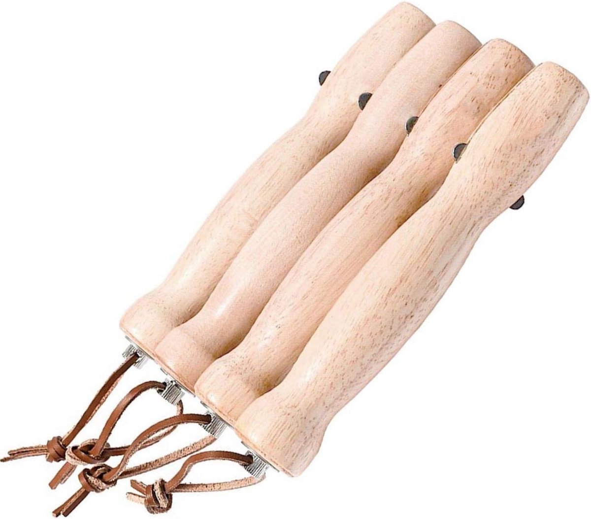 RVS Grillspiesen met Houten Handvat - Uittrekbare Grillvork voor Kamperen, BBQ en Vleesbereiding