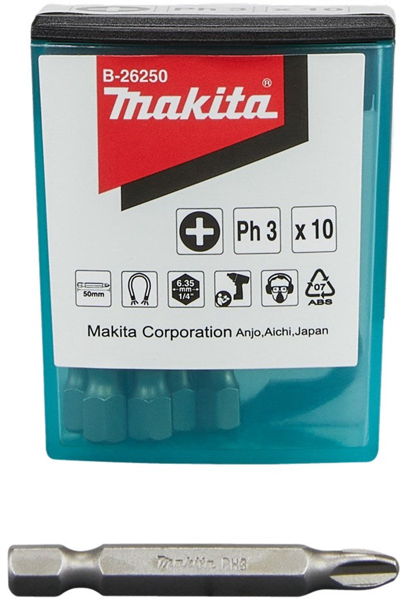 MAKITA SCHROEFBIT PH3X25 10STK