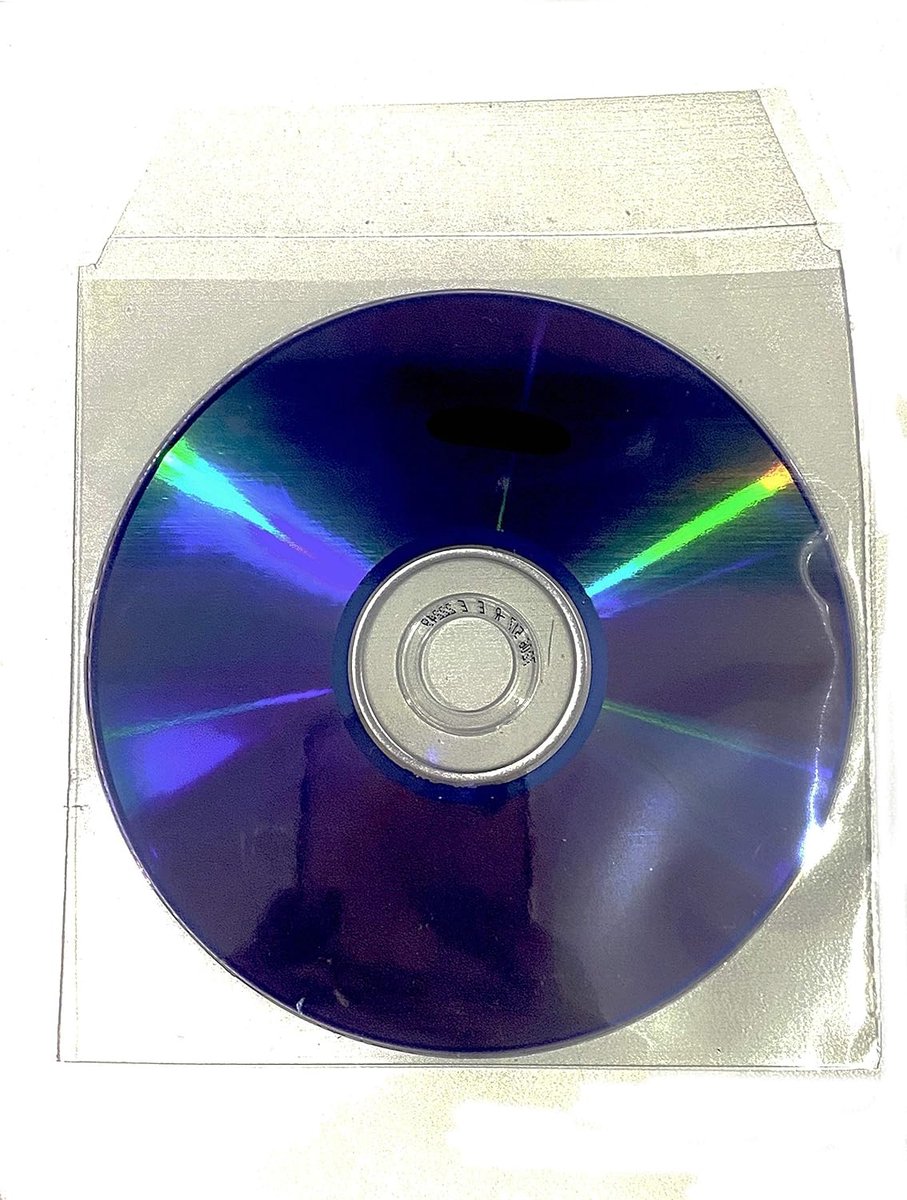 SnelShoppen - 100 Transparante CD/DVD Hoezen met Sluiting - Scheurbestendige Opbergoplossing voor Muziek, Films, Archivering en Organisatie