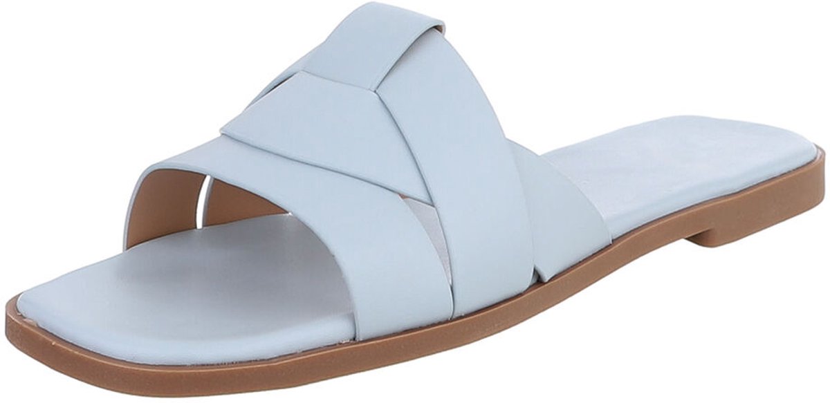 Dames slippers - gekruiste bandjes - instapmodel Mt:40