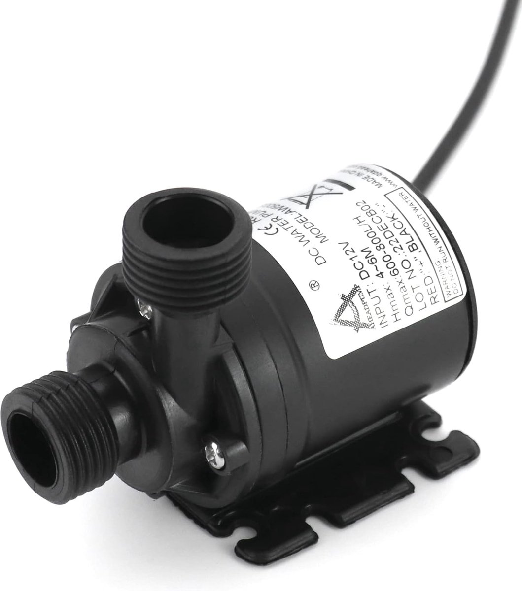 SnelShoppen - DC 12V Waterpomp 800L/H 5M, Brushless Onderwaterpomp, Ideaal voor Fonteinen, Zwembaden, Zonne-energie Circulatie en Tuin Gebruik