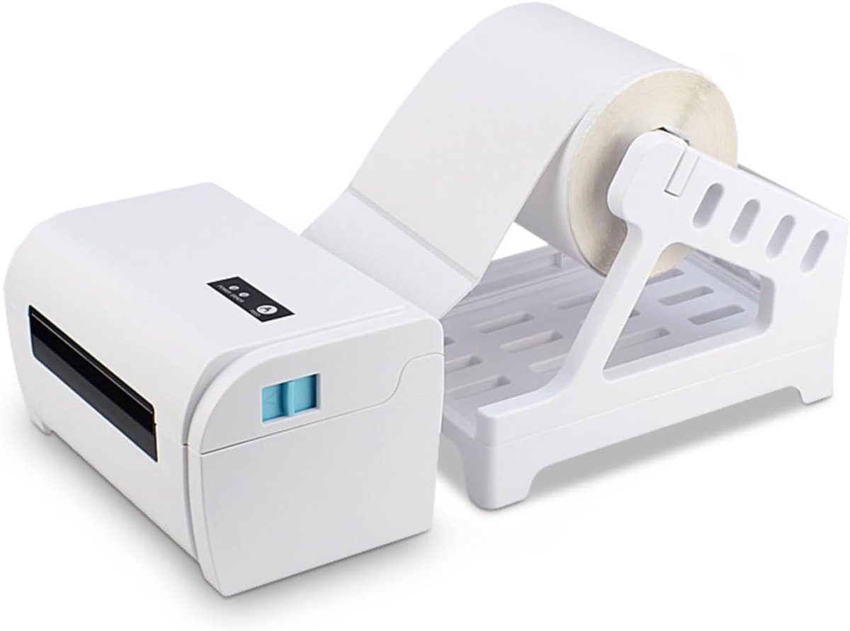 SnelShoppen - PIQIUQIU Labelhouder, Thermische Labelhouder voor Rollabels, Barcode Printer Stand voor Kantoor en Thuis, Duurzaam ABS Materiaal, Compac